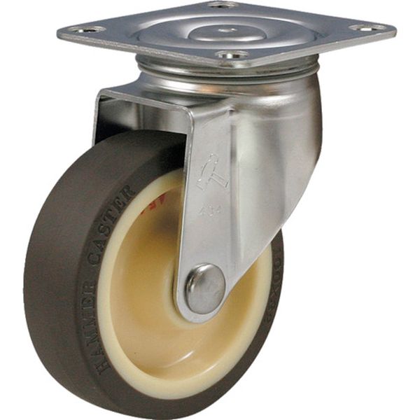 オールステンレス　Ｓ型自在　ウレタンＢ入り車１００ｍｍ