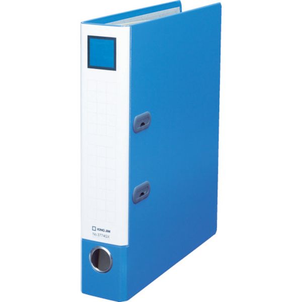 キングジム　レバーリングファイルＧＸ　Ｄタイプ　青