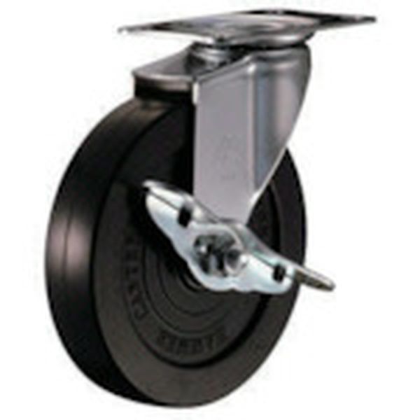 Ｅ型　自在ＳＰ付　ゴム車１２５ｍｍ