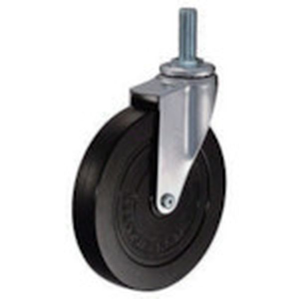 Ｅ型　ねじ式　自在　ゴム車１５０ｍｍ　Ｍ１６ＸＰ２．０ＸＬ４０