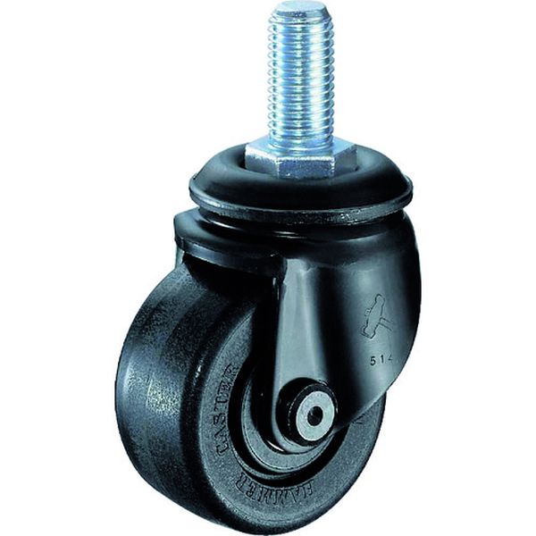 低床式重荷重用ねじ式ナイロン車Ｂ入り７５ｍｍ　Ｍ２０ＸＰ２．５