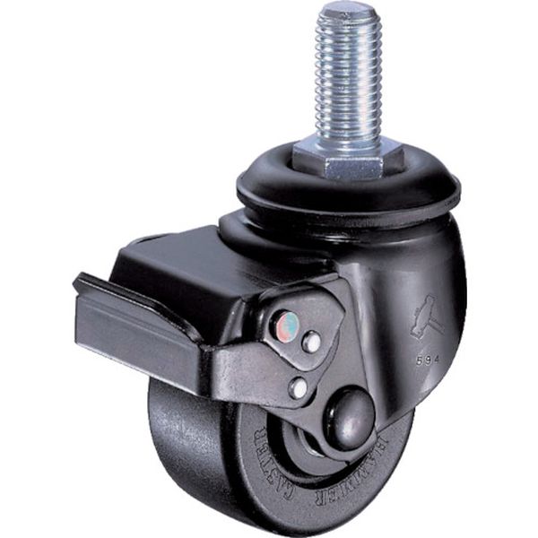 低床式重荷重用ねじ式ＳＰ付ナイロン車Ｂ入り７５ｍｍＭ２０ＸＰ２．５