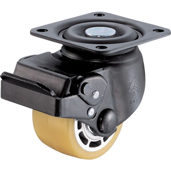 低床式重荷重用自在ＳＰ付ウレタン車Ｂ入り７５ｍｍ