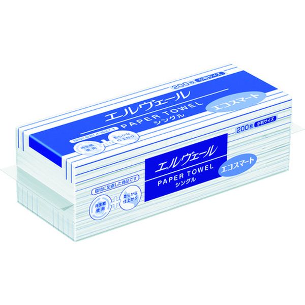 エリエール　エルヴェールペーパータオル　エコスマート２００枚小判