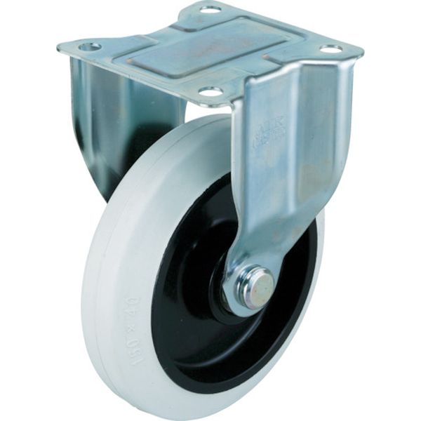 エアーキャスター（固定車）　１５０ｍｍ　ホワイトゴム車