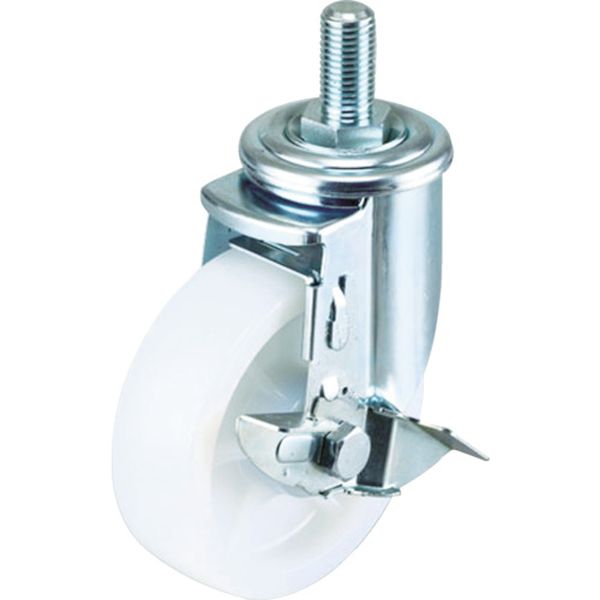 エアーキャスターねじ込みタイプ（自在Ｓ付）１２５ｍｍ　ナイロン（Ｂ入）車