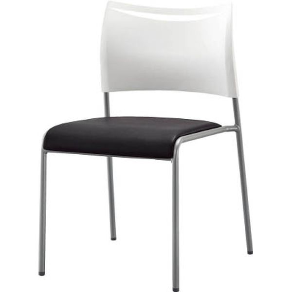 アイリスチトセ　ミーティングチェア　ライタス４　　レザー張り　ブラック