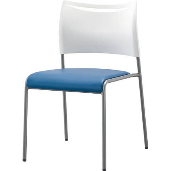 アイリスチトセ　ミーティングチェア　ライタス４　　レザー張り　ブルー