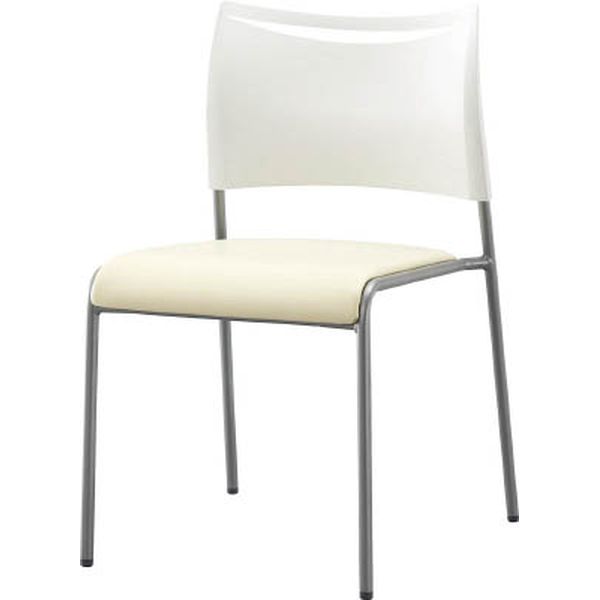 アイリスチトセ　ミーティングチェア　ライタス４　　レザー張り　アイボリー