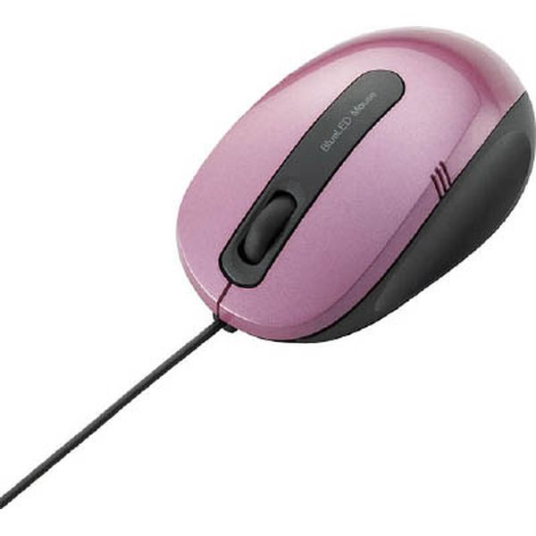 エレコム　３ボタンＢｌｕｅＬＥＤマウス（ピンク）