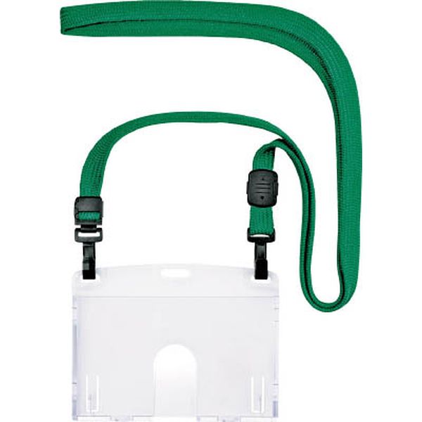 ＯＰ　吊り下げ名札　ダブルフック式ハード　１０枚　緑