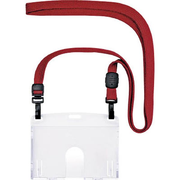 ＯＰ　吊り下げ名札　ダブルフック式ハード　１０枚　赤