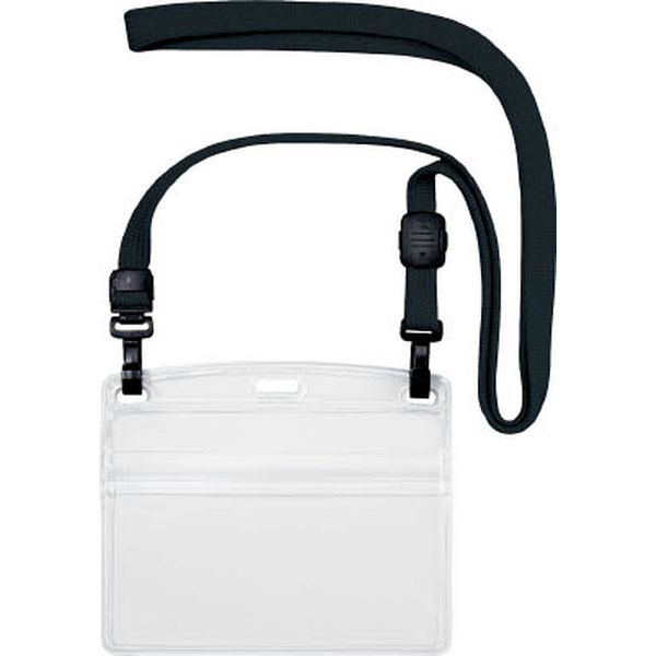 ＯＰ　吊り下げ名札　ダブルフック式ヨコ特大　１０枚　黒