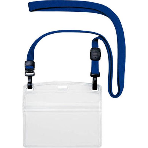 ＯＰ　吊り下げ名札　ダブルフック式ヨコ特大　１０枚　青