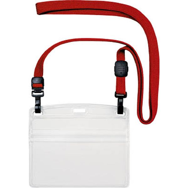 ＯＰ　吊り下げ名札　ダブルフック式ヨコ特大　１０枚　赤