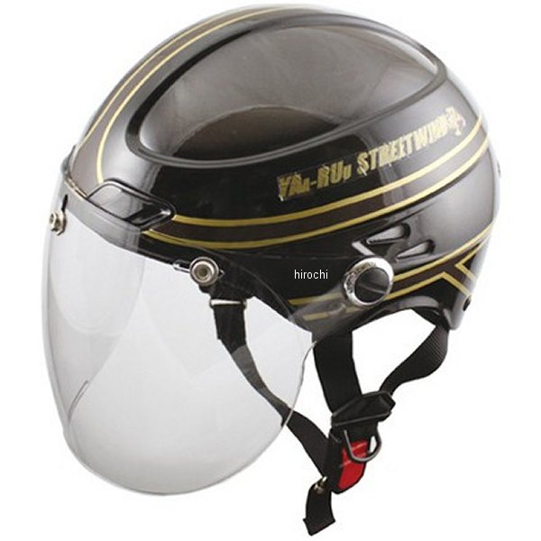 ハーフヘルメット STR-Z JT 黒/ディープブラウン フリーサイズ(58-59cm)