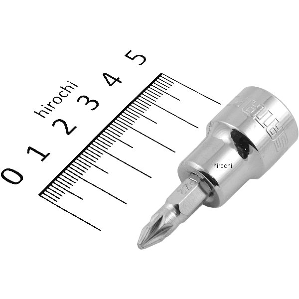 3/8"sqx#2 ポジドライブビットソケット