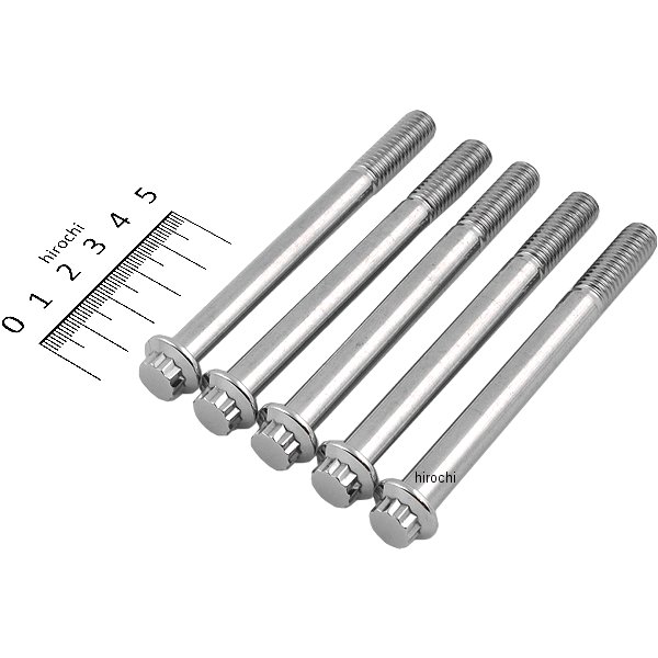 【セール特価】 ボルト 12角 3/8"-16 x 4インチ(102mm) ポリッシュ (5個入り)