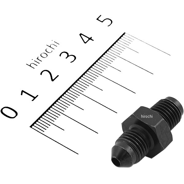 P インバーテッドフレア 3/8"-24 オス AN#3 to 3/8インチ(9.5mm) フィッティング 黒