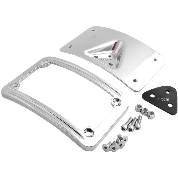 湾曲 レイダウン ナンバープレート マウント VTX クローム