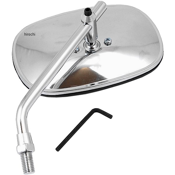 ミラー 長方形 汎用 クローム 10mm(1個売り)