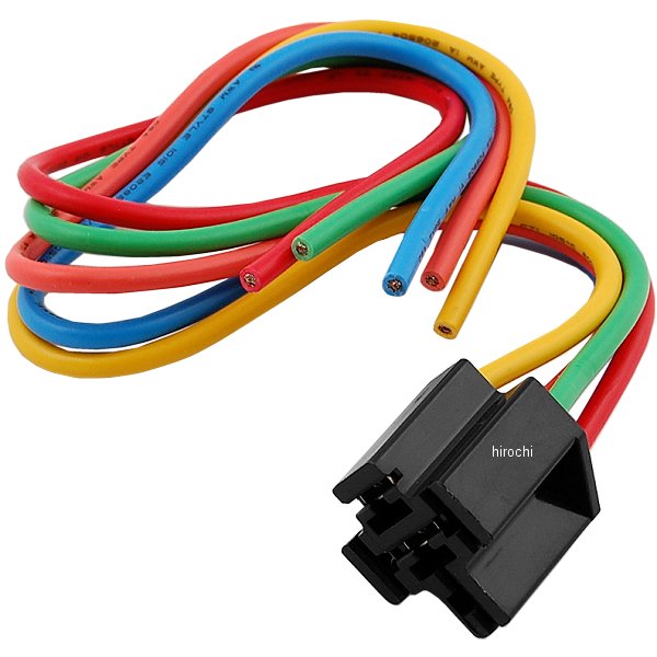 リレーソケット アッセンブリー 5線 有色