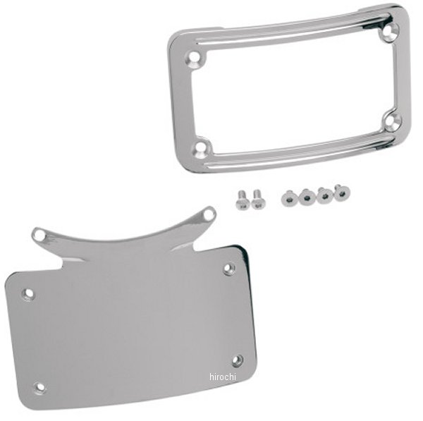 【セール特価】 湾曲 ナンバープレート フレーム クローム