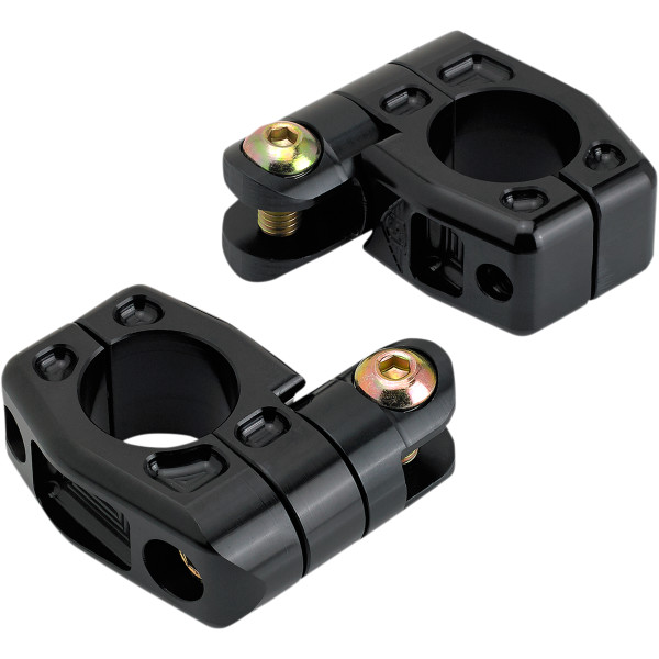 フットペグ マウント 1.25インチ(32mm)バー 黒