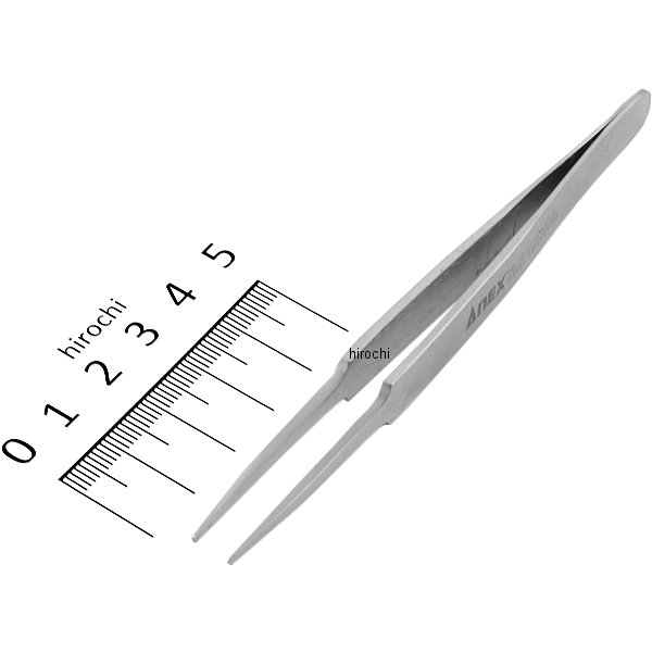 高精度ステンレスピンセット先丸型120mm