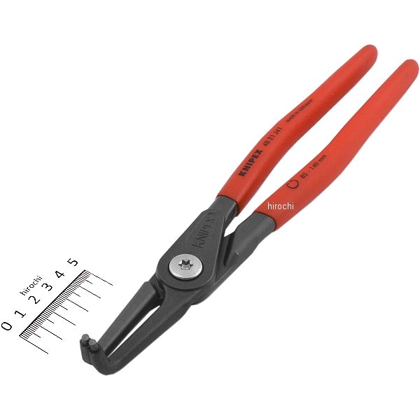 穴用スナップリングプライヤー 曲