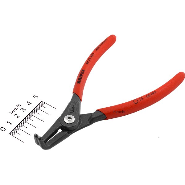 軸用スナップリングプライヤー 曲