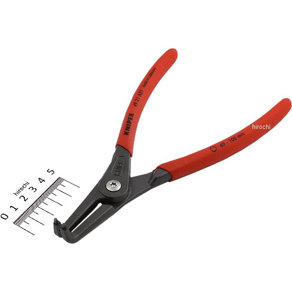 軸用スナップリングプライヤー 曲