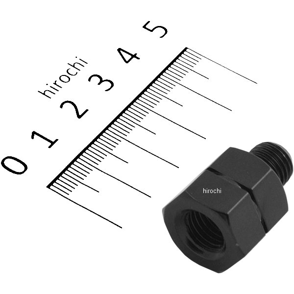 ミラーアダプター ブラック 逆ネジ10mm→正ネジ10mm