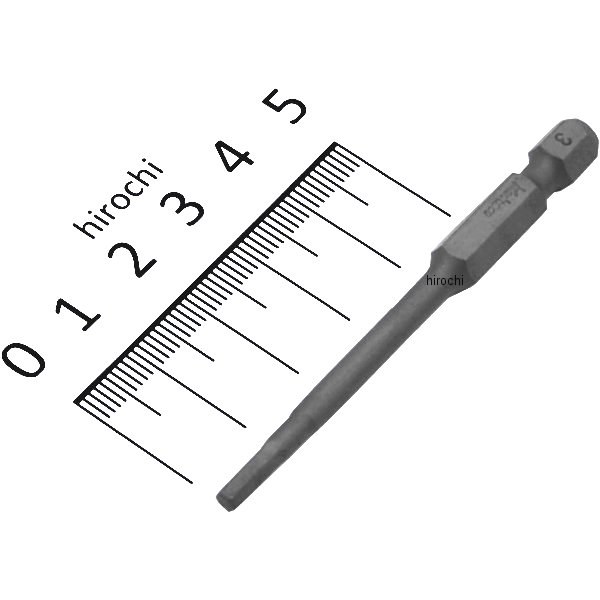 1/4インチ Hシャンク ヘックスビット 全長70mm 3mm