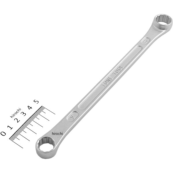 ロング めがねレンチ (ストレート) 両口 対辺 14-17mm 長さ 252mm