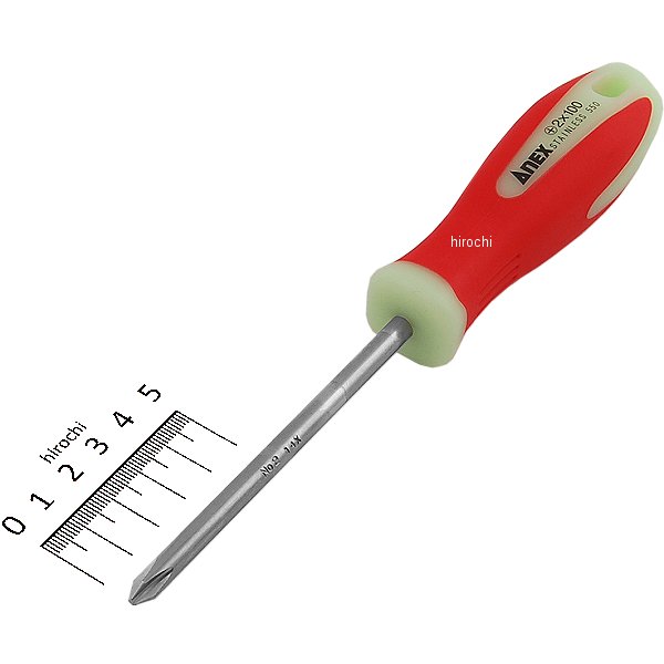 ステンレス蓄光ドライバー (+)2X100