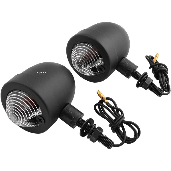 ウインカーランプ バネットスモール 黒/クリア 左右ペア