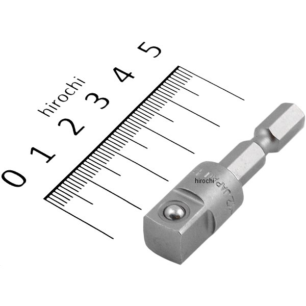 電動ドリル用 ソケットアダプター 差込角 12.7mm (1/2インチ)用 長さ 19mm 差込角 9.5mm (3/8インチ)