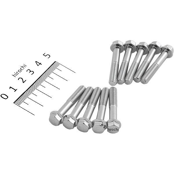 ホンダ純正タイプ フランジ六角ボルト ユニクロ M6x35 P1.0 10本入り