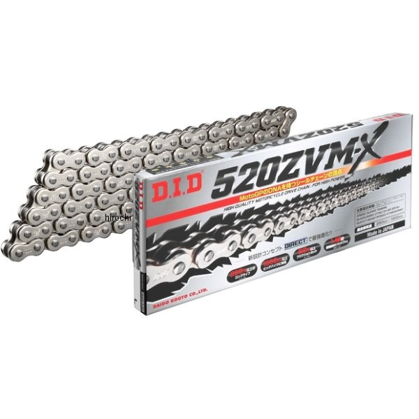 チェーン 520ZVM-X シリーズ シルバー (160L) カシメ