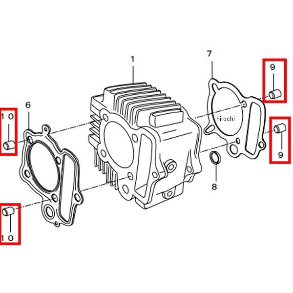 ノックピンセット M7用 8x12、8x14