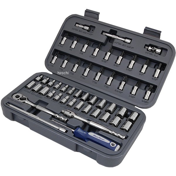 ブルーポイント ジェネラル サービス セット インチ/mm, 1/4インチ ドライブ 51 pcs