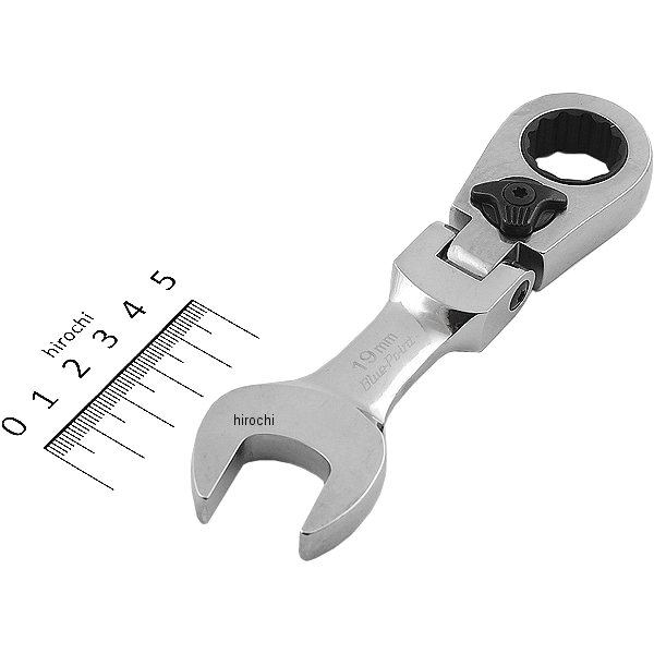 ブルーポイント 15°オフセット フレックス ヘッド スタビ ラチェット 12角 19mm