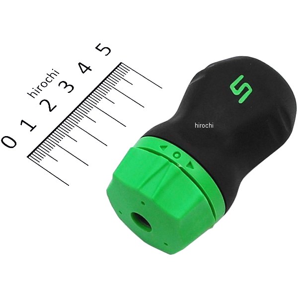 ソフト グリップ スタビ ラチェット 全長 2-5/8インチ 緑