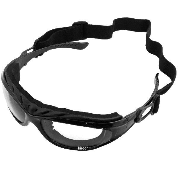 ライディンググラス SA974 着脱式フェイスパッド付き 黒フレーム