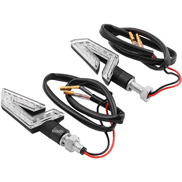 LEDウインカー ディレクター アンバー/黒 左右ペア