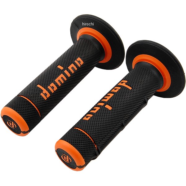 グリップオフロードクロス 118mm 黒/オレンジ 右左セット