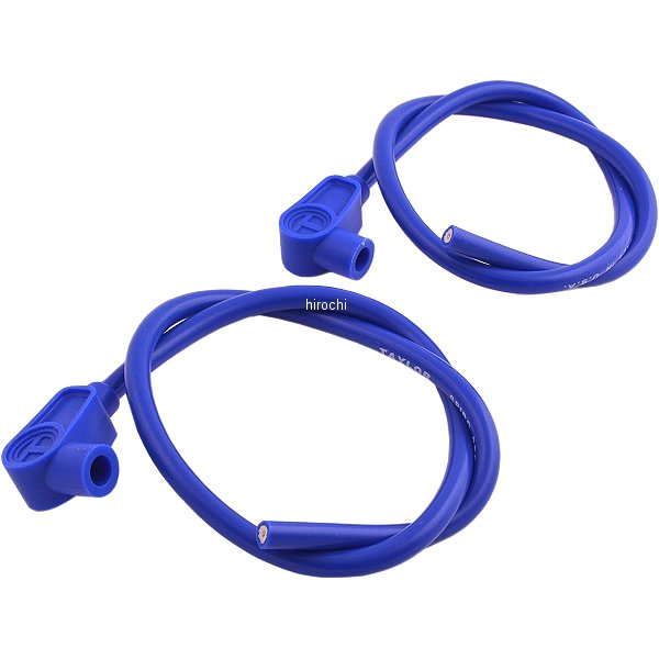 8mm プラグコード 汎用 90° 24インチ(610mm) 青