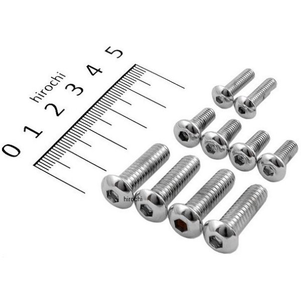 クラッチ/ブレーキクランプ用ネジ 96年-17年 クローム (4個入り))