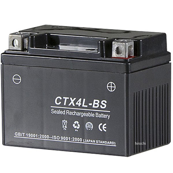 MFバッテリー 12V YTX4L-BS互換 5個入り